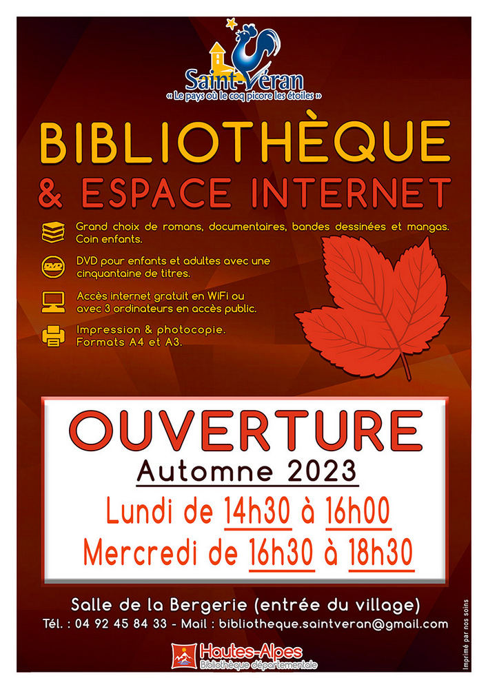Affiche bibli automne 2023